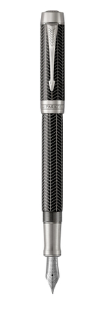 Перьевая ручка Parker Duofold Prestige Centennial, Black Chevron CT, перо: F