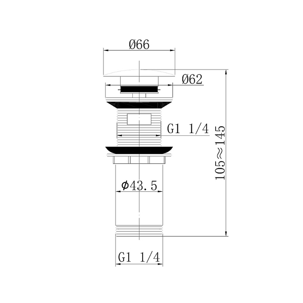 Донный клапан Abber AF0010RG click-clack Розовое золото