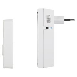 Звонок дверной ЭРА C96 беспроводной от сети белый с черным 6 мелодий