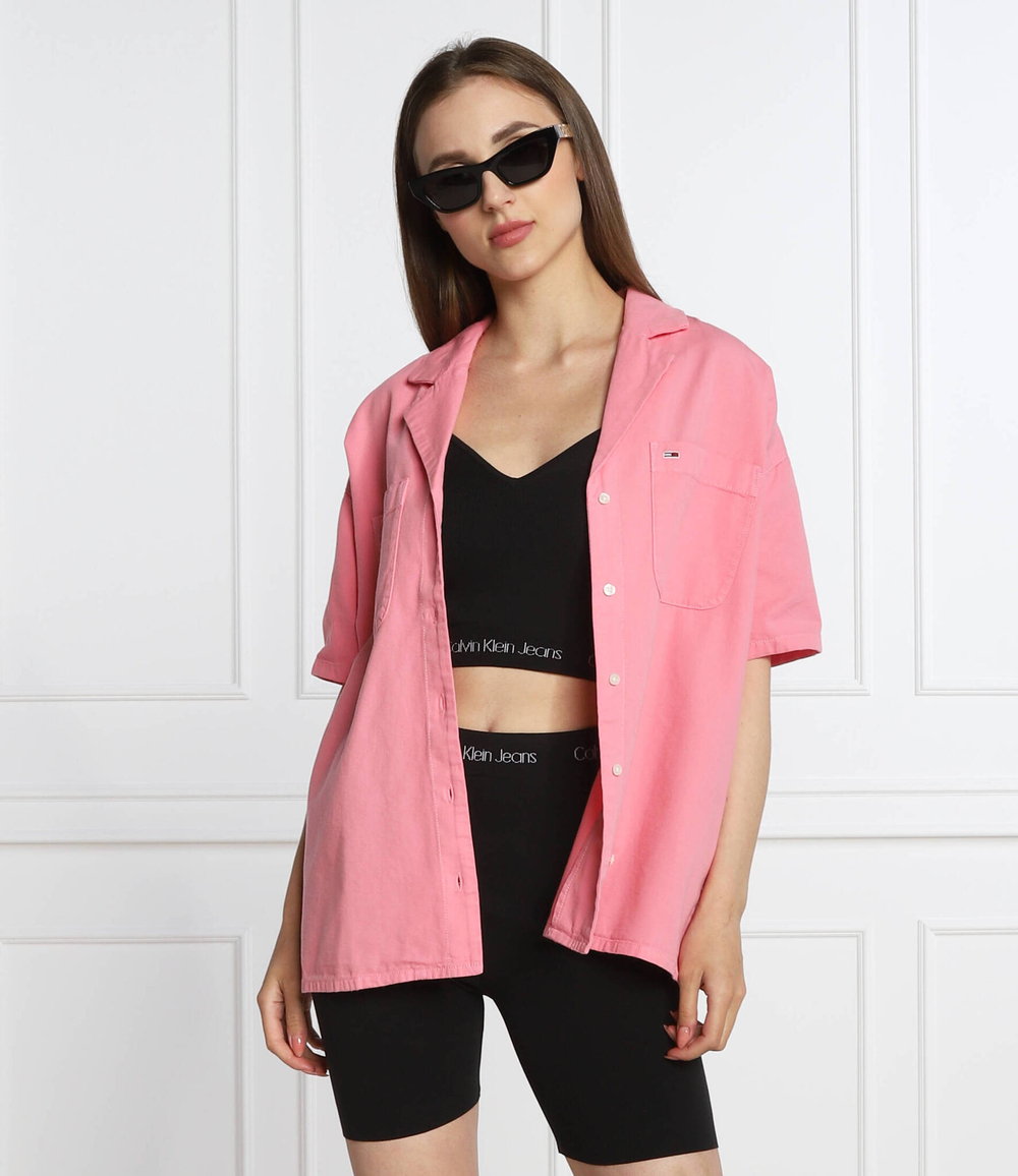 рубашка Tommy Jeans - розовый(DW0DW12908)