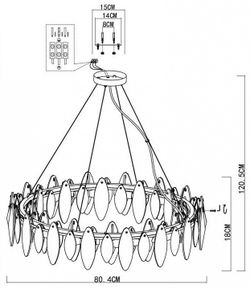 Подвесная люстра ST-Luce Ancona SL1227.303.12