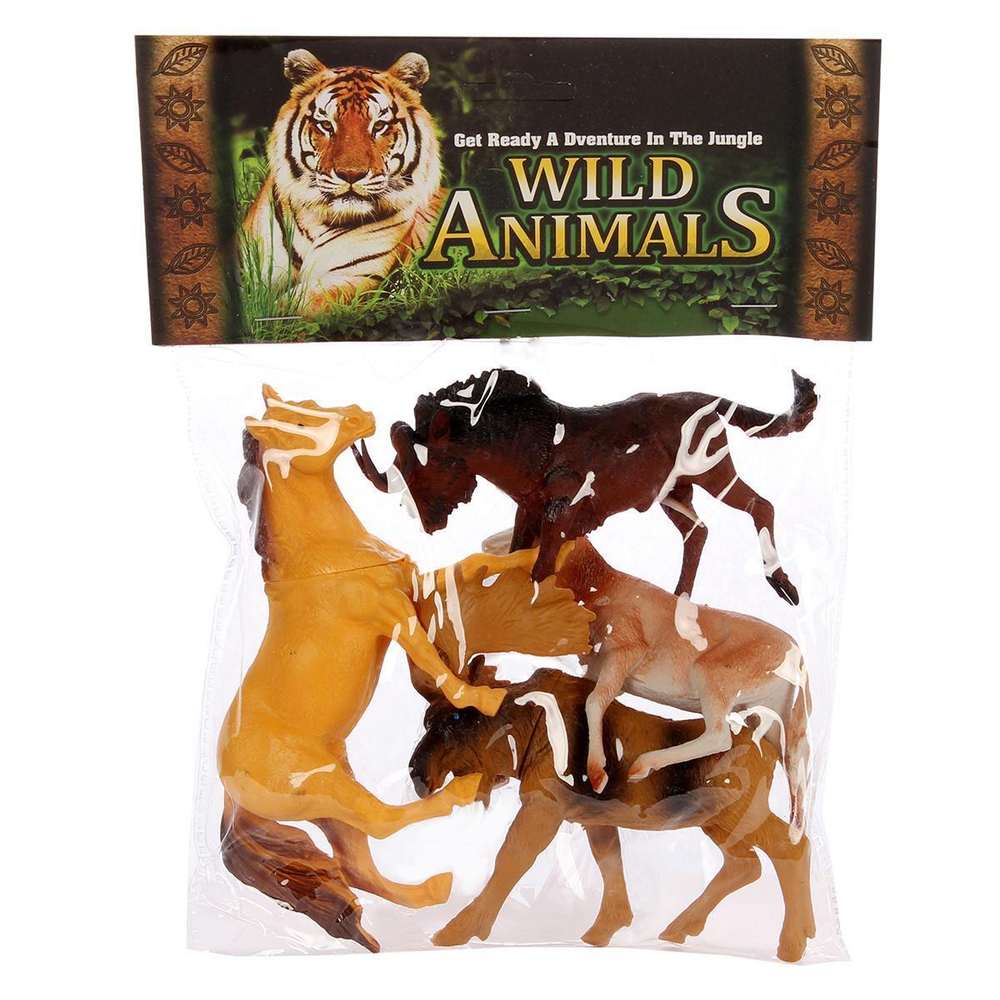 Набор диких животных 4шт, пакет B4-4