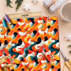 Ткань премиум интерлок ретро вдохновение