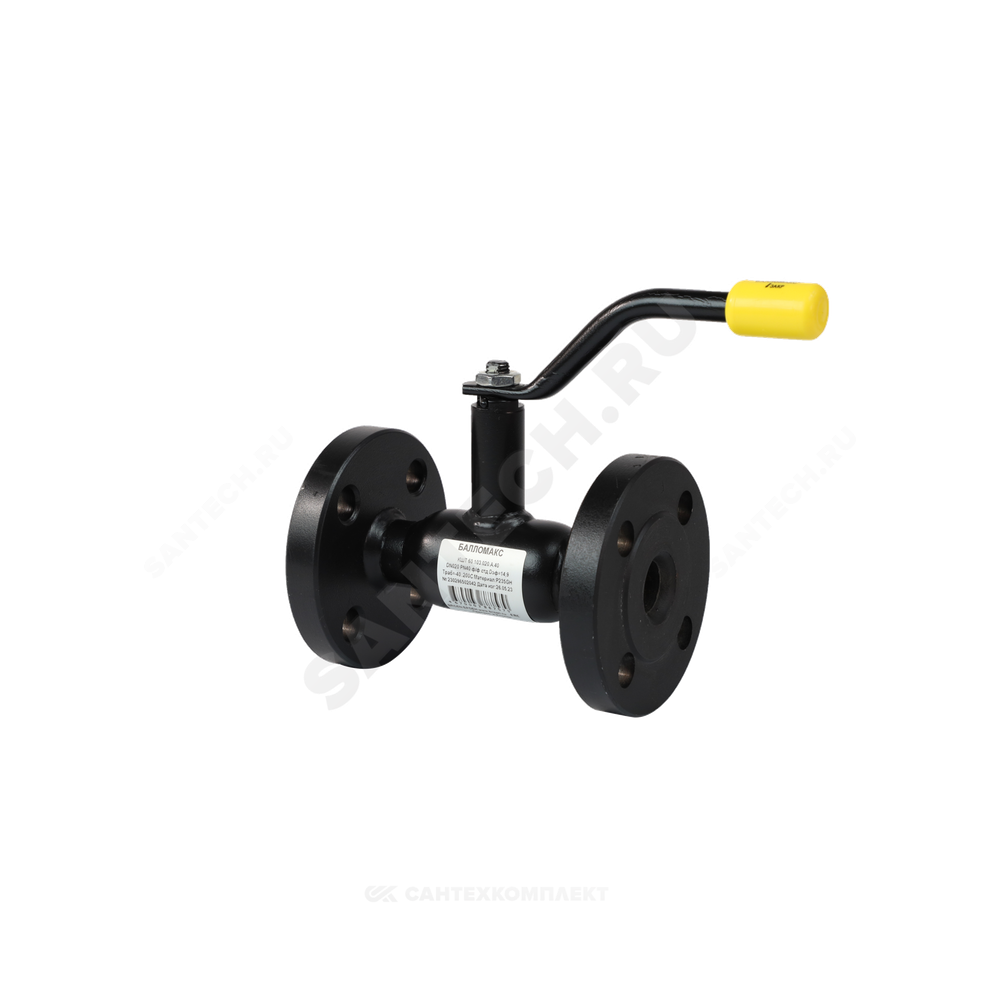 Кран шаровой сталь 09Г2С Ballomax КШТ 60.103 Ду 15 Ру40 фл L=130мм BROEN КШТ 60.103.015.А.40