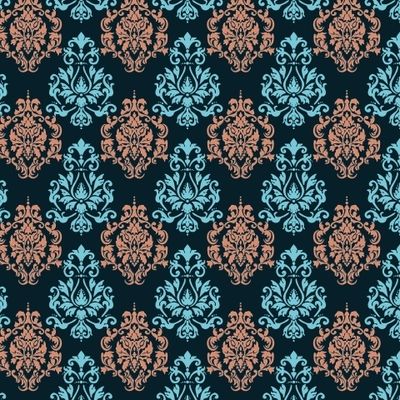 Винтажный узор на темно синем фоне