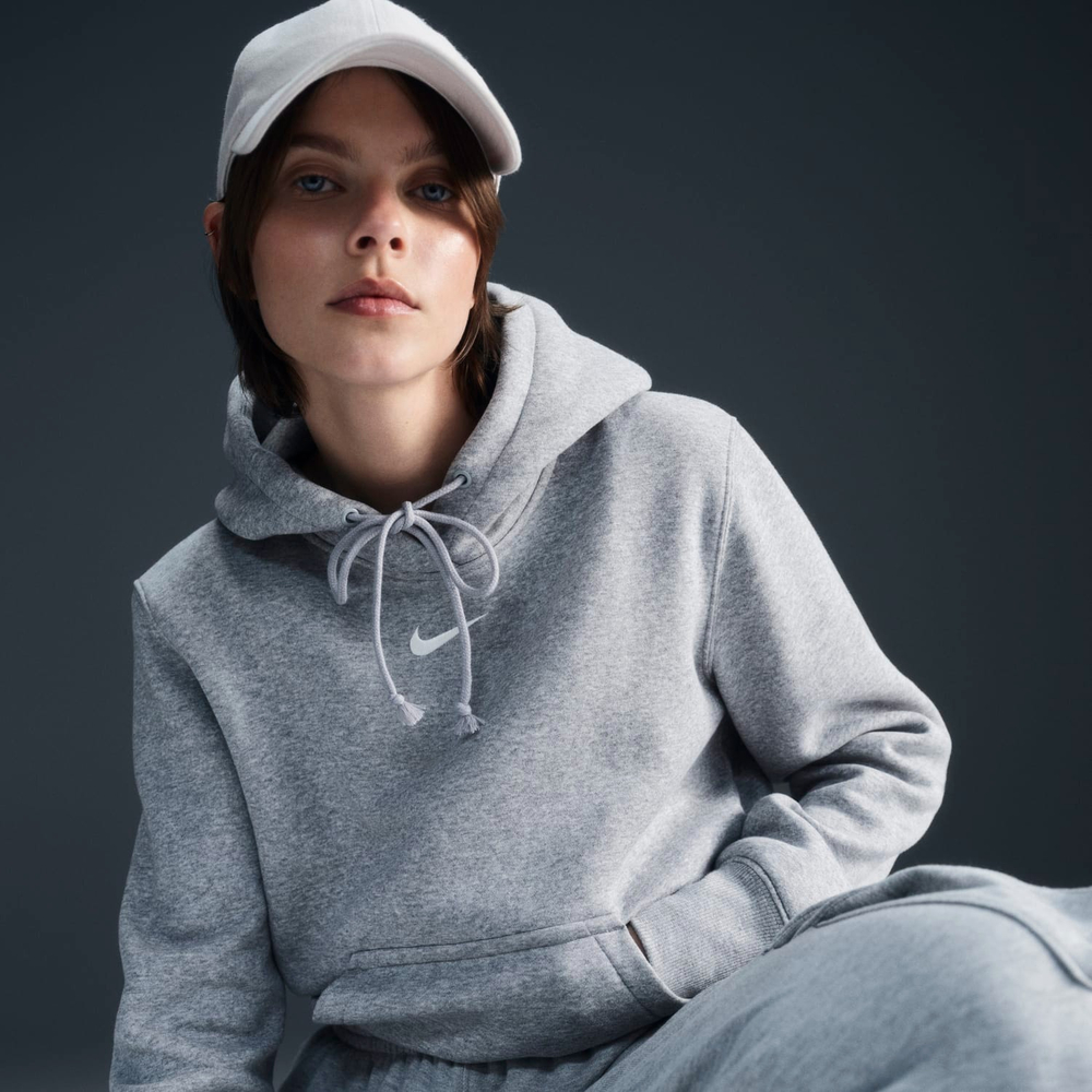 Толстовка женская NIKE W NSW PHNX FLC STD PO HOODIE