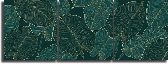 Модульная картина "Тропические листья"