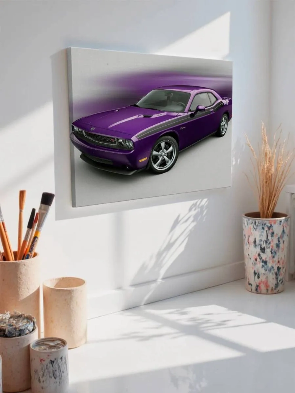 Картина на стену 40 X 50 Фиолетовая машина