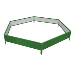 Клумба многоугольная оцинкованная с ножками 1 ярус RAL 6002 Зеленая листва