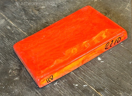 Orange smalt in bricks, V1-093