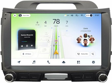 Магнитола для KIA Sportage 3 2010-2016 (без штатного усилителя, рамка с крутилками) - Teyes CC4L монитор 9" IPS на Android 14, Snapdragon 662, CarPlay, 4G SIM-слот