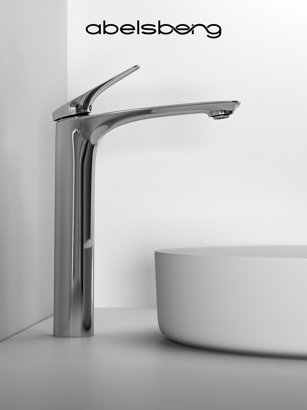 Смеситель для раковины Abelsberg Perfecta INF60102CH высокий, глянцевый хром