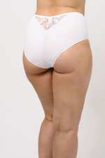 Высокие трусы-слипы с кружевной вставкой сзади (Размер: 58) (Цвет: черный)