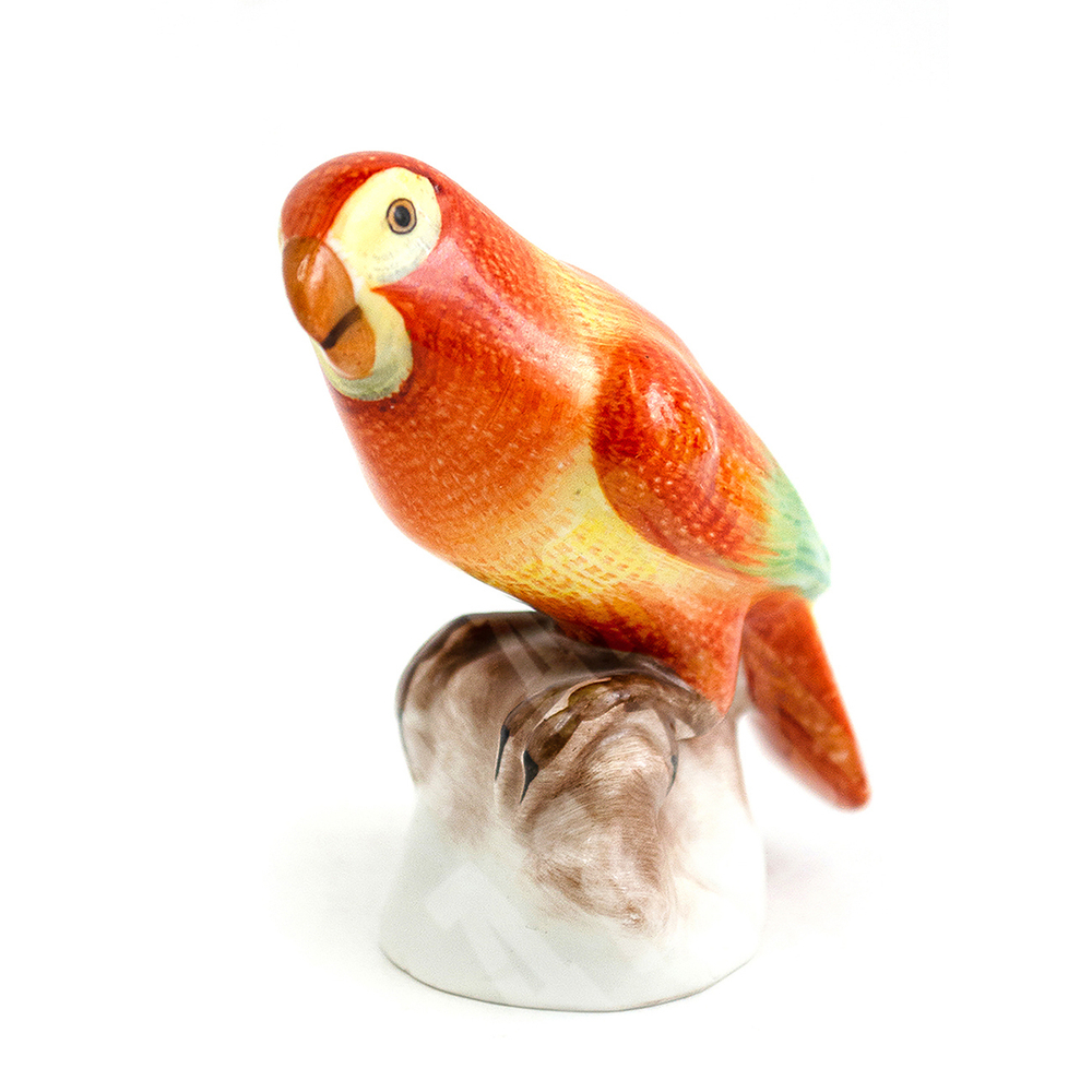 Попугай. Фарфор, ручная роспись. 1950-60 гг. Венгрия, Херенд (венгр. Herend). 1957
