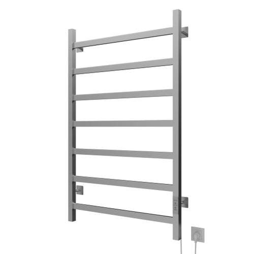 Полотенцесушитель MIXLINE FAVORITE  80х50 (таймер, 416 Вт, 7 перекладин) электрический МАТОВЫЙ ХРОМ