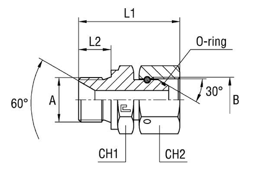 Соединение PFN BSP 3/8 - BSP 1/2