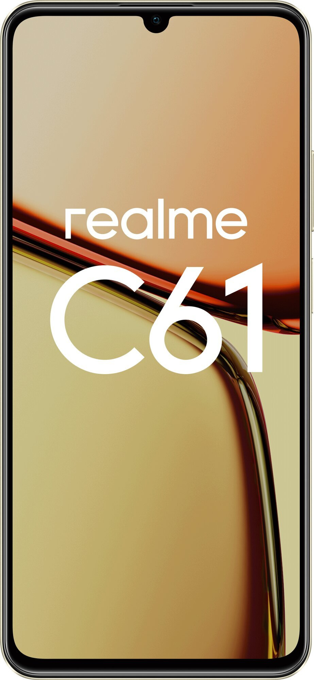 Смартфон realme C61 8/256 ГБ, Dual nano SIM, Ростест, блестящий золотой