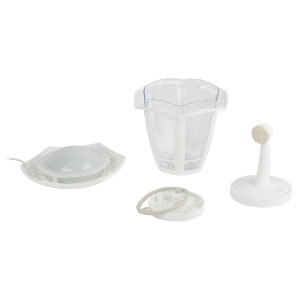 Садово-парковый светильник ЭРА ДБУ 07-8-006 Дели 3 белый 6 гранный настенный IP44 светодиодный 8Вт 3000K | Садово-парковые светильники