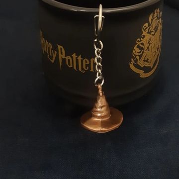 Брелок Гарри Поттер металлический Распределяющая шляпа, 6см