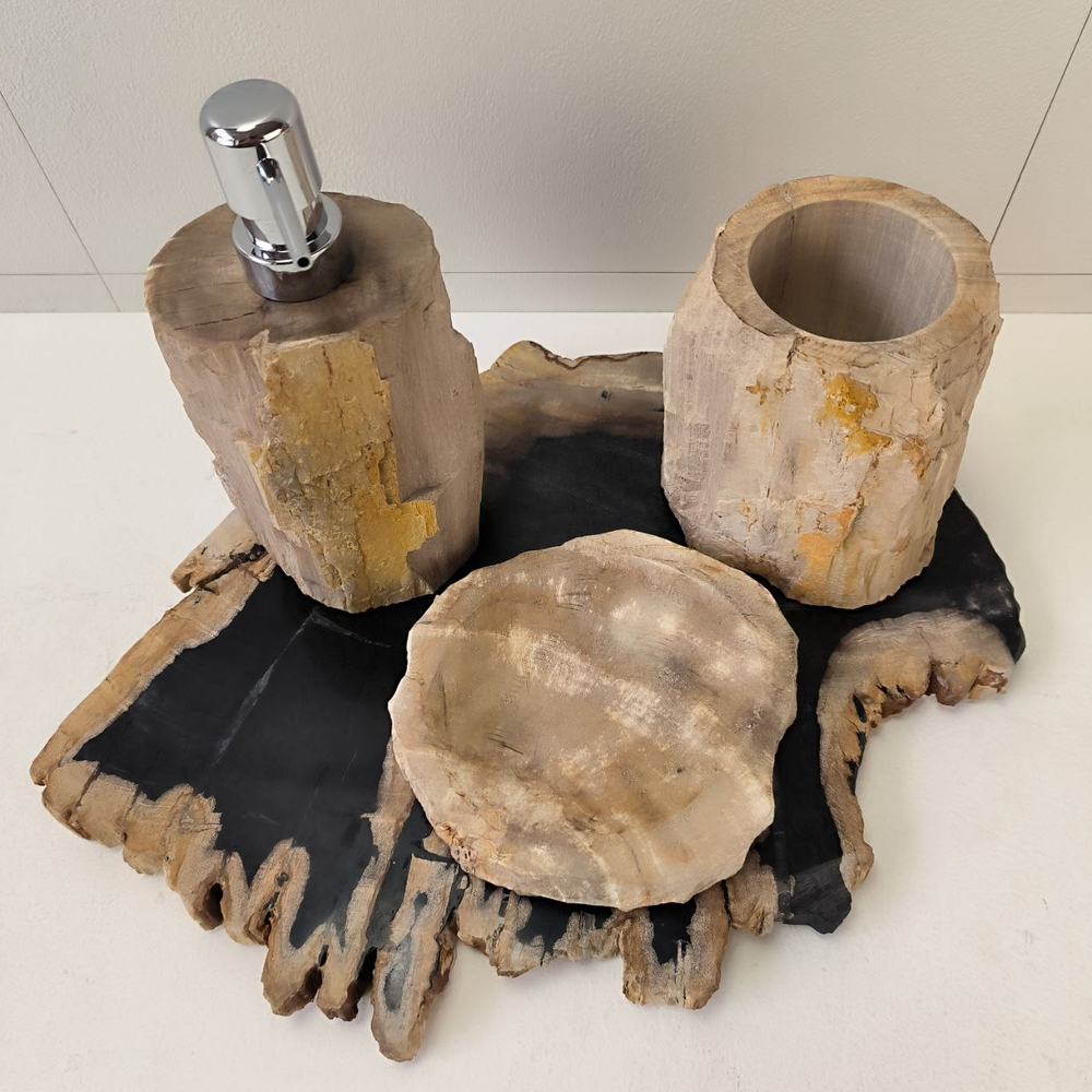 Набор из окаменелого дерева 4 предм Fossil Set NF-63296 поднос 149