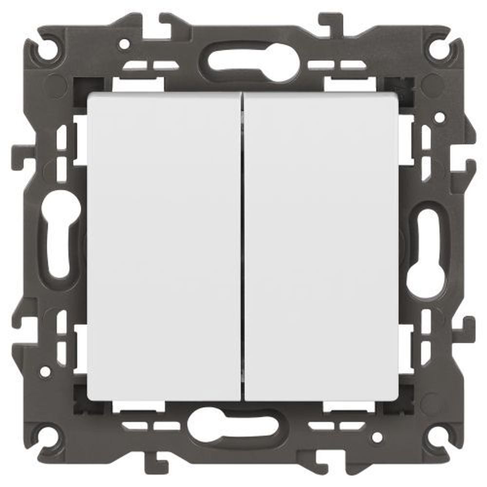 Переключатель 2-кл. СП Elegance 14-1106-01 10А IP20 250В 10AX механизм бел. Эра Б0034243