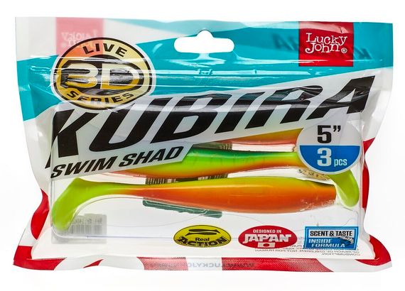 Виброхвосты LJ 3D Series KUBIRA SWIM SHAD 5,0in (12,50)/PG02 3шт.