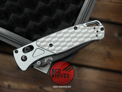 Нож Benchmade 535 KITH CUSTOM A+++ - серая рукоять алюминий, больстеры алюминий