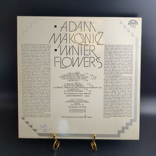 LP Adam Makowicz ‎– Winter Flowers. Джаз. Виниловая пластинка 12 дюймов. Supraphon Чехословакия 1978 год.