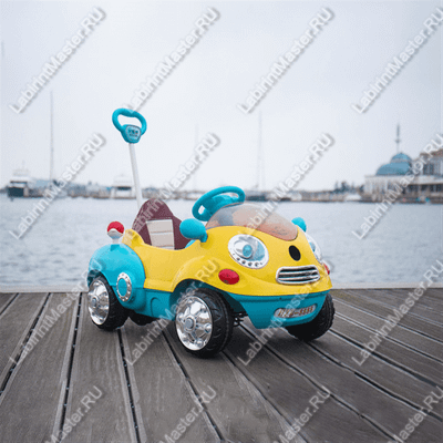 Детский электромобиль "HZB-8888" желто-голубой