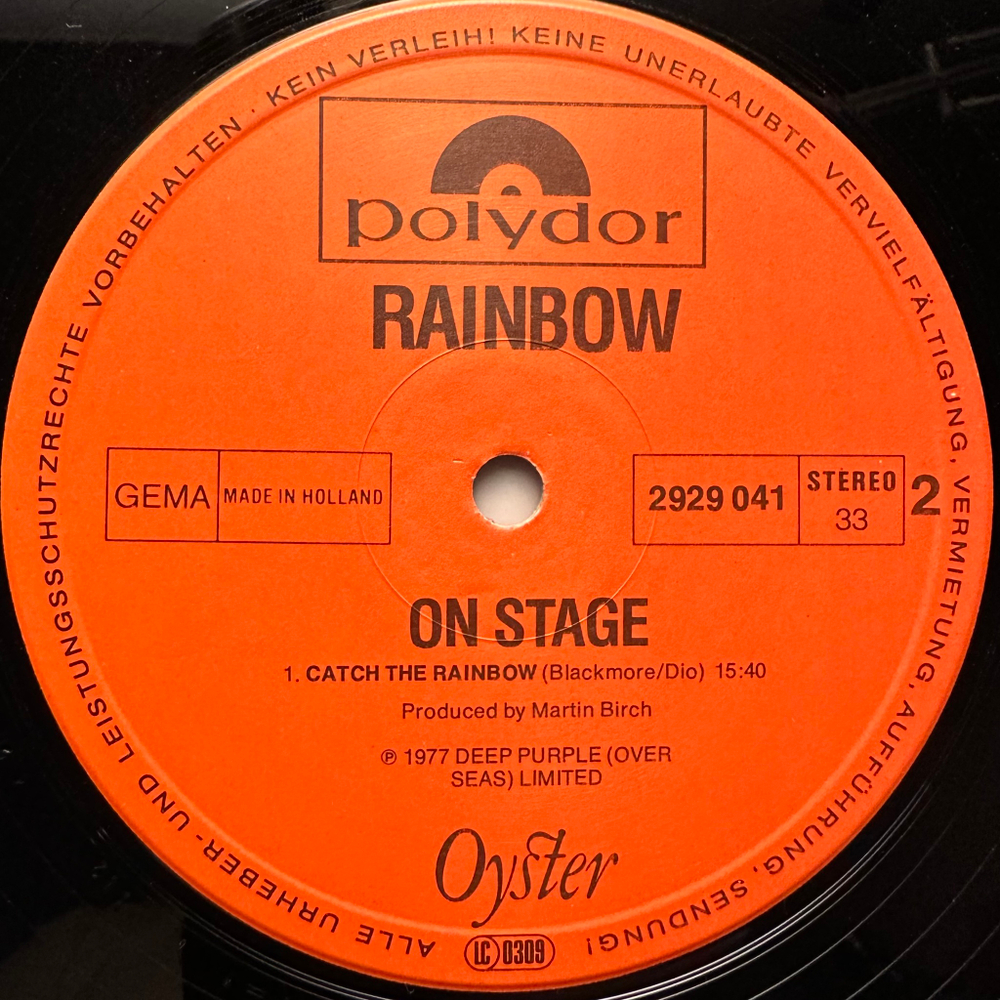 Rainbow - On Stage 2LP (Европа)