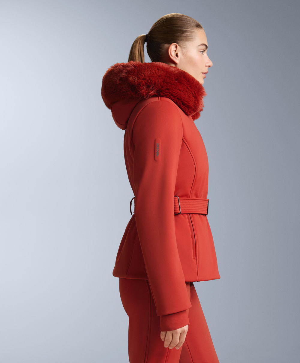 Oysho Супертонкая водонепроницаемая куртка Primaloft® SKI, ярко-оранжевый