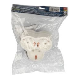 S-GES3-16F WHITE Разветвитель сетевой. с-з. 3 гнезда. 16А. 3500Вт. Белый. ТМ Uniel