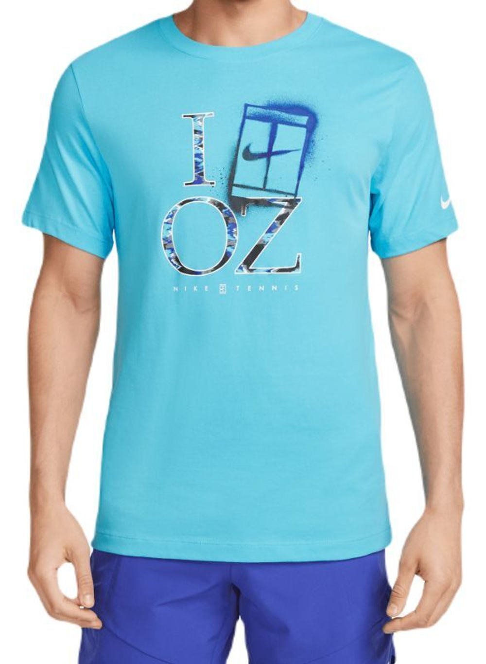 Футболка мужская теннисная Nike Court Dri-Fit Tennis T-Shirt - baltic blue