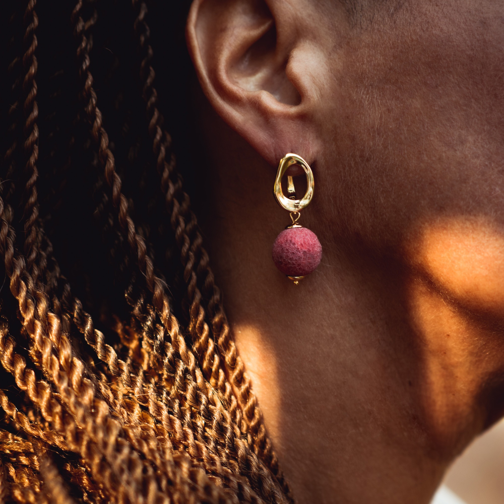 Серьги Shard RED