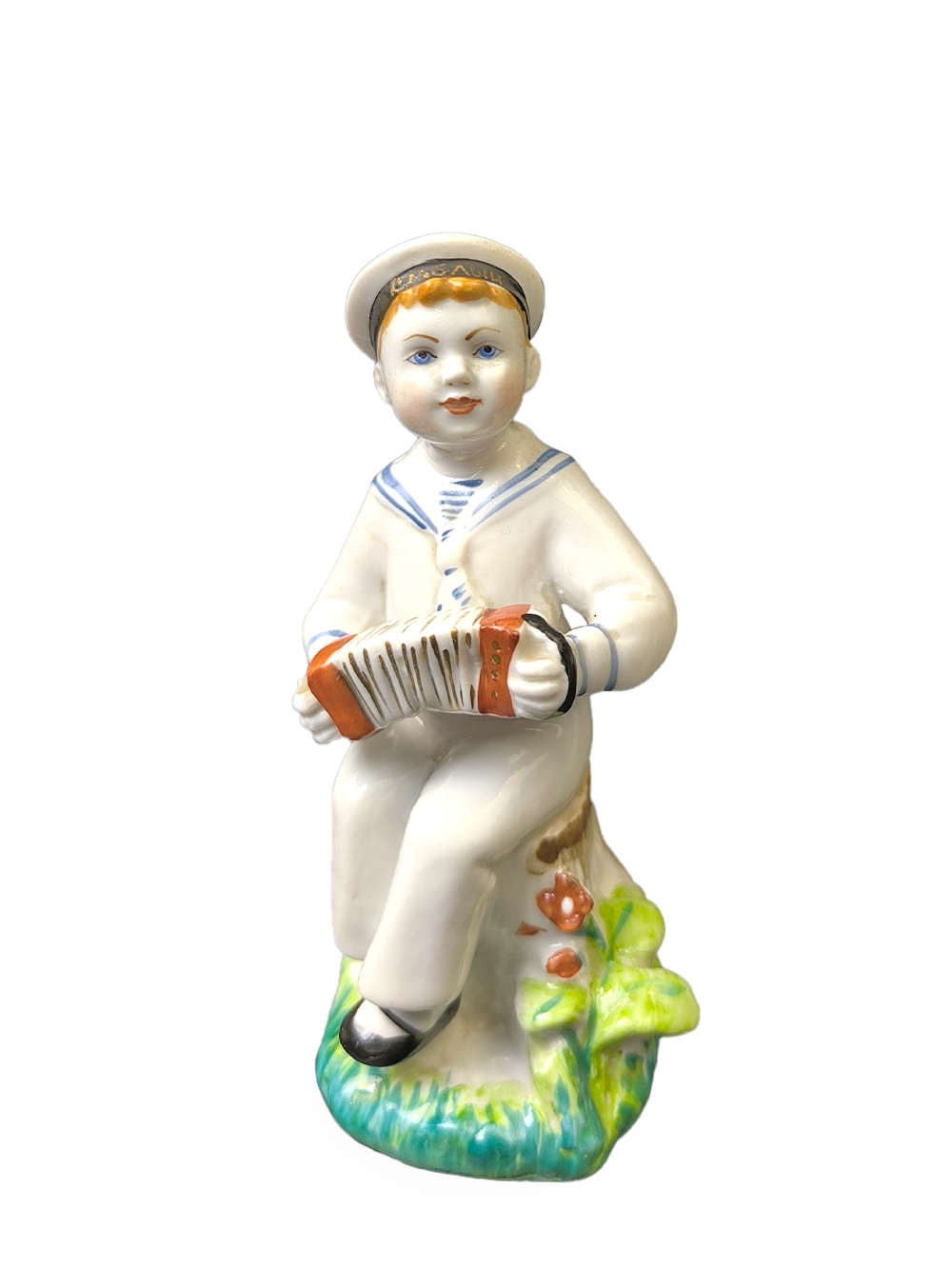 Фарфоровая статуэтка "Морячок с гармошкой" ЛФЗ
