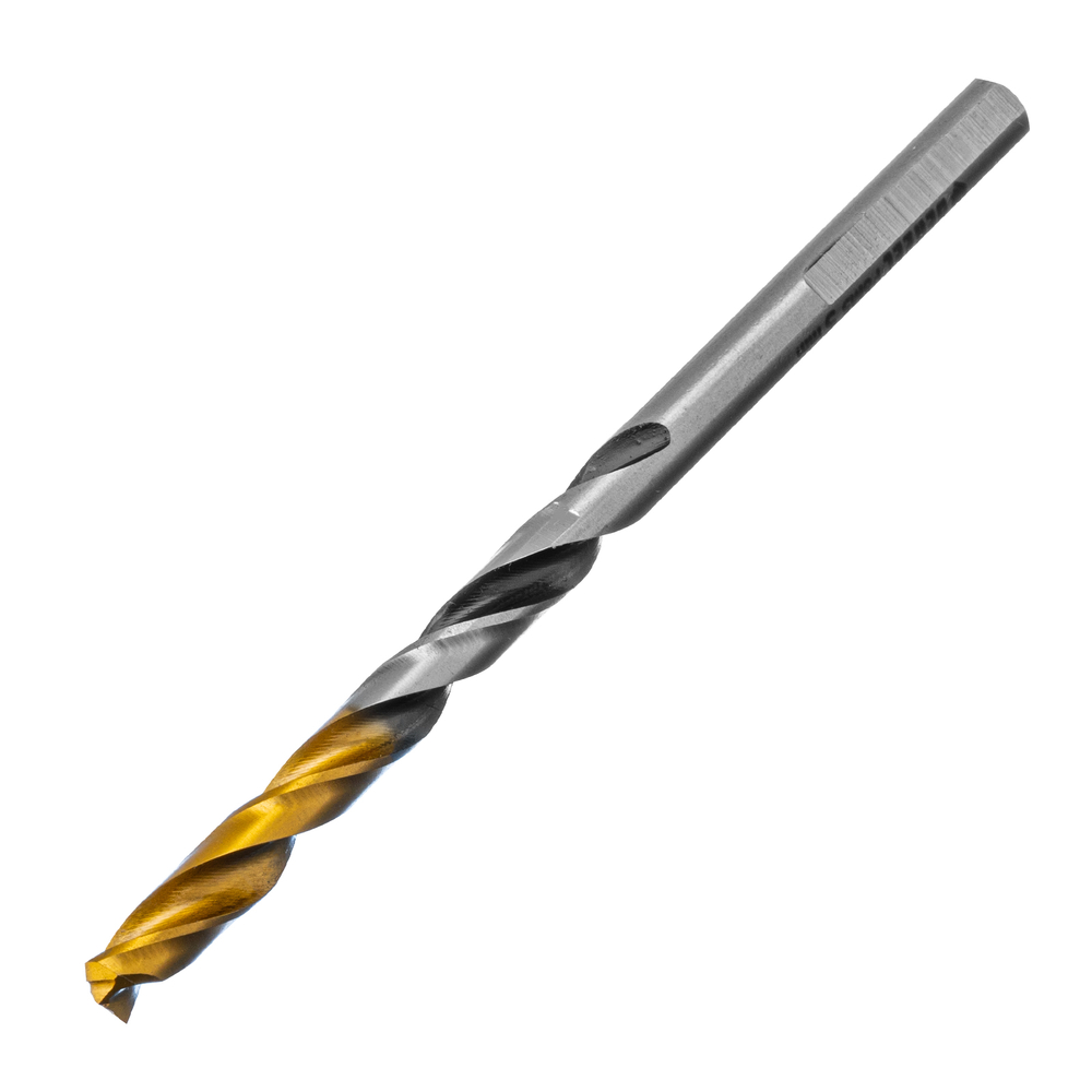 Сверло спиральное по металлу 5 x 86мм, Р6М5, Golden Tip, многогранная заточка Denzel