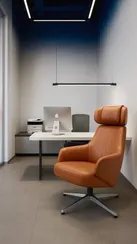 Кресло Stena коричневая экокожа