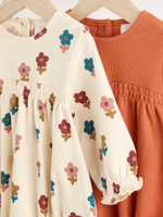 Боди с длинным рукавом для малышей Next 849-230, 2 шт., Светло-бежевый, Оранжевый