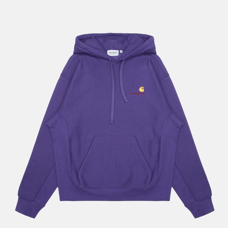 Толстовка мужская Carhartt WIP Hooded American Script артикул:I028279_aura - купить в магазине Дайс