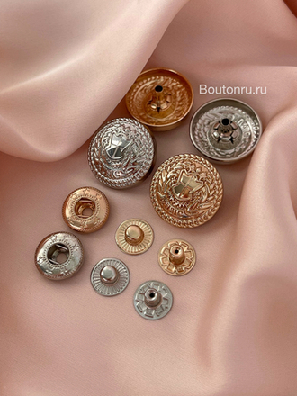 Установочные кнопки герб золото / комплект с шляпкой и кнопками