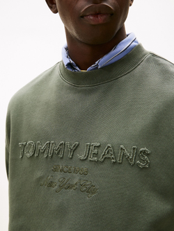 Свитшот Tommy Jeans Garment-Dyed Dark Greenery