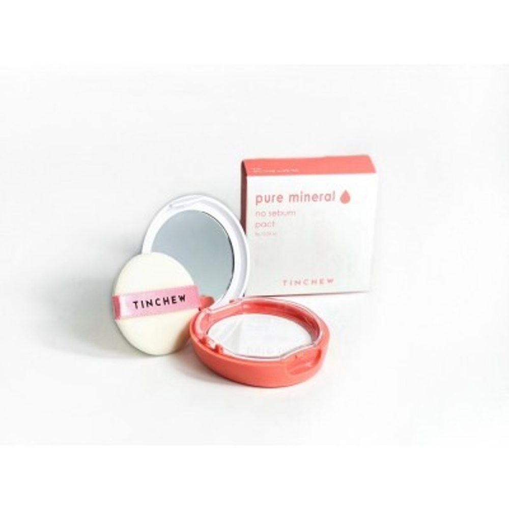 [Tinchew] Pure Mineral No Sebum Pact - Матирующая пудра для лица