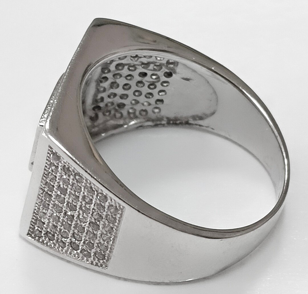 Ювелирное мужское кольцо из серебра