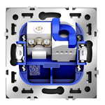 Розетка телевизионная встраиваемая VOLTUM S70 TV+RJ45 кат. 6, (черный матовый)