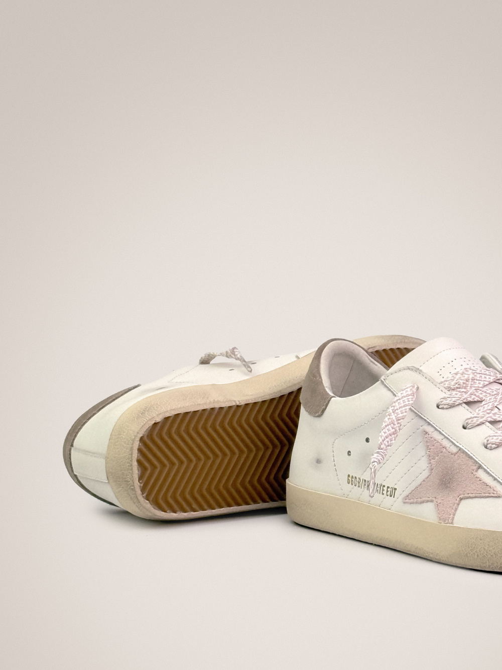 Super Star with peach-pink star and grey heel tab