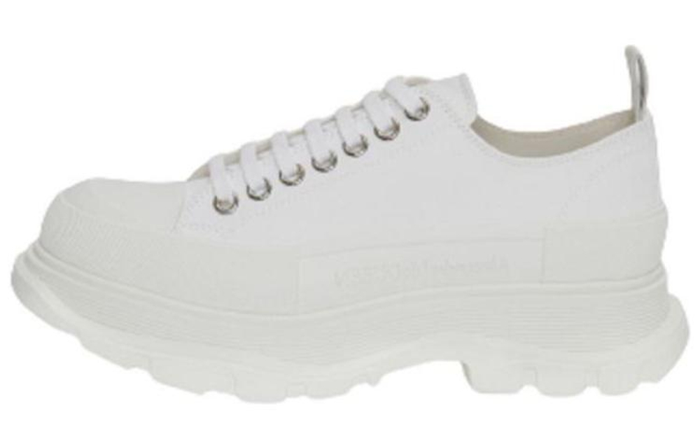 Alexander McQueen Alexander McQueen Tread Slick Cotton Fashion All-match Comfortable Platform shoes Men's White