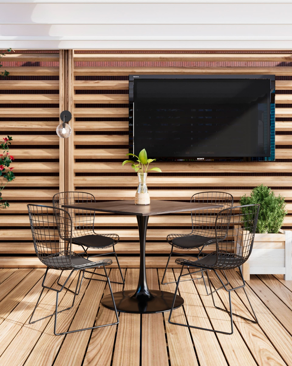 Стул обеденный Bertoia черный с черной подушкой 4 шт