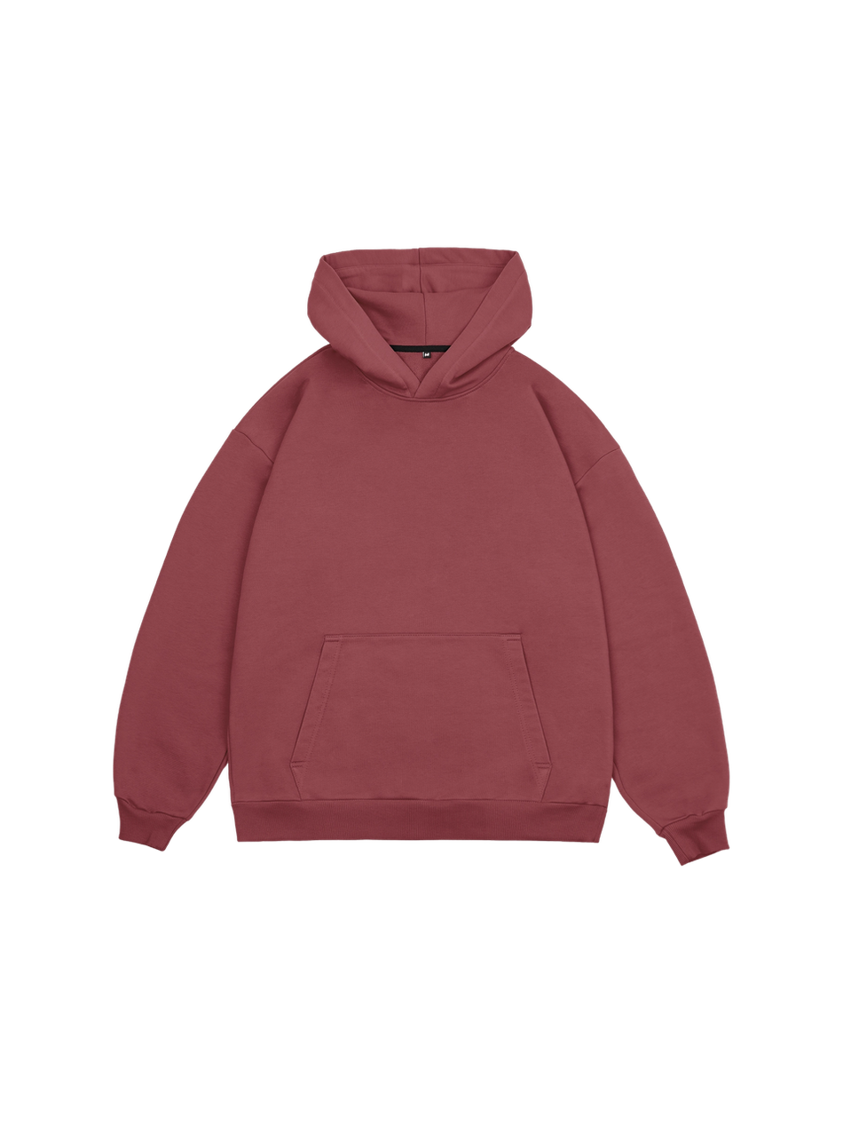 Худи оверсайз без начеса (марсала)