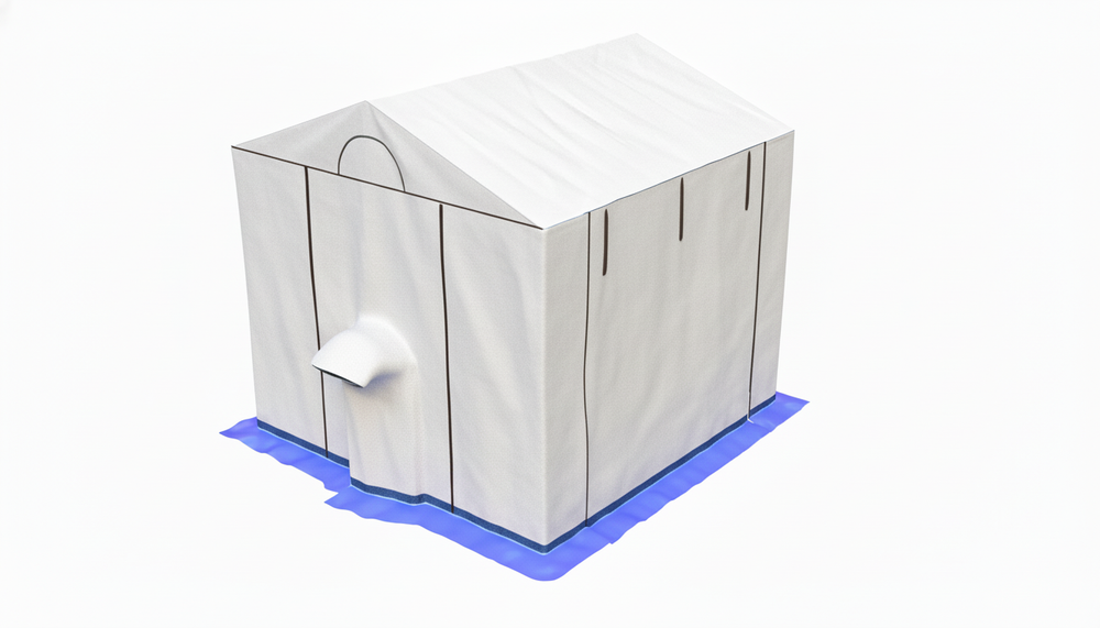 Палатка сварщика МногоТентов нефтяник 2x2x2,1 м. (Тент ткань ПВХ Г-1).