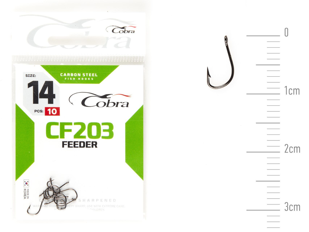 Крючки Cobra FEEDER SPECIALIST сер. CF203 разм. 014 10шт.